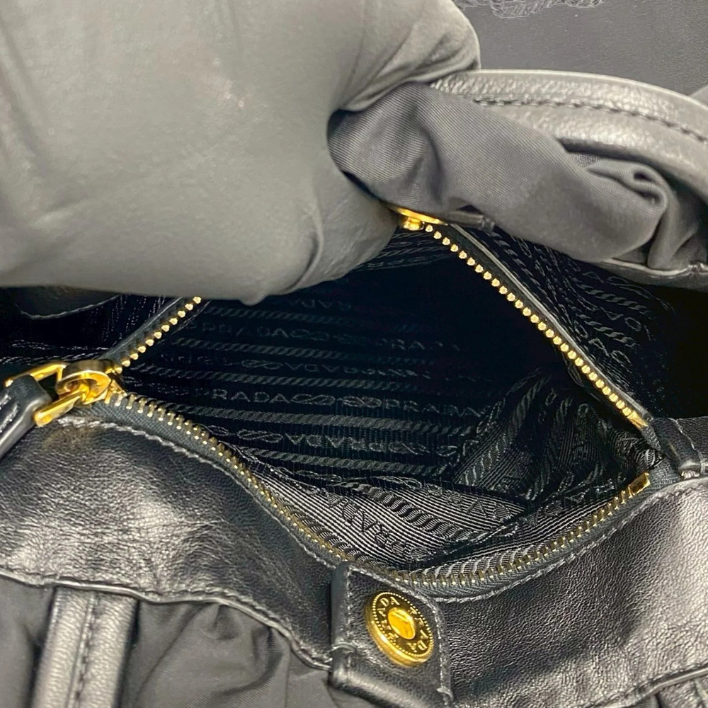 PRADA Black Leather Shoulder Bag - Picture 10 of 10